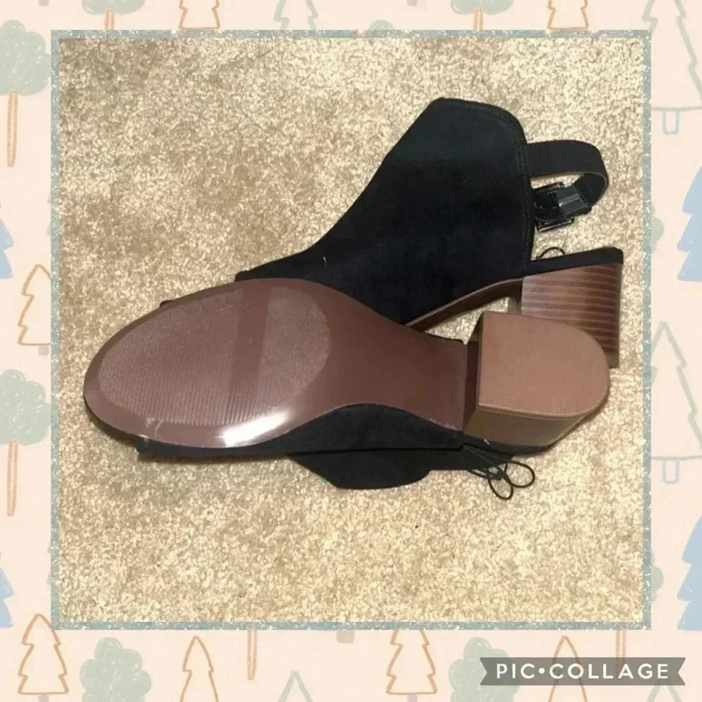 👠🆕👠
LOFT Outlet Women’s Black Peep-Toe Block Heel Slingback Sandal Shoe-Size 10 - Picture 7 of 8